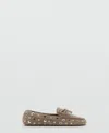 Mango Eyelet Loafer In Neutral