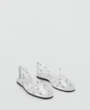 Mango Women's Eyelets Vinyl Shoes In Gray