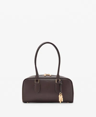 Mango Women's Faux-leather Finish Bowling Bag In Brown