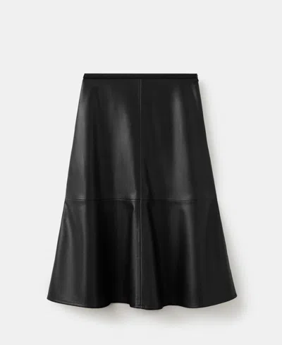 Mango Women's Faux-leather Midi Skirt In Black
