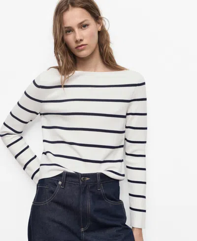 MANGO WOMEN'S FINE-KNIT BOAT-NECK SWEATER