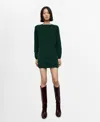 Mango Women's Fine-knit Dress In Green