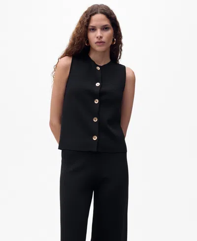 MANGO WOMEN'S FINE-KNIT GILET