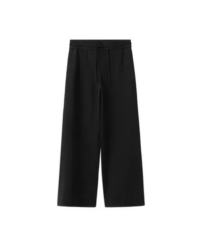 Mango Women's Fine-knit Straight-fit Pants In Black