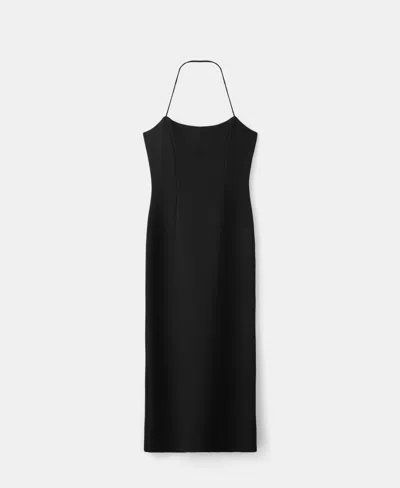 Mango Women's Fitted Halter-neck Dress In Black