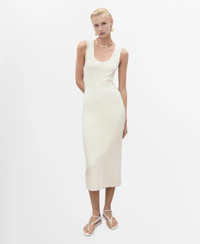 MANGO WOMEN'S FITTED MIDI DRESS
