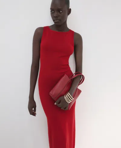 Mango Women's Fitted Midi-dress In Red