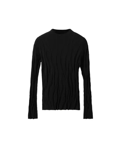 Mango Women's Fitted Mock-neck Long-sleeve Cotton-blend Sweater In Black