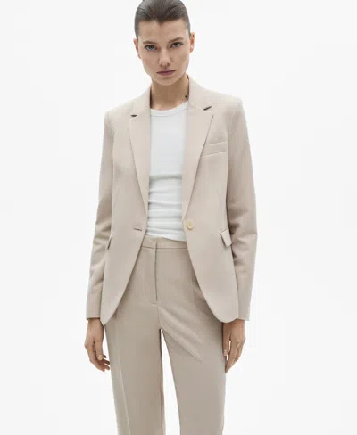 Mango Women's Fitted Suit Jacket In Gray