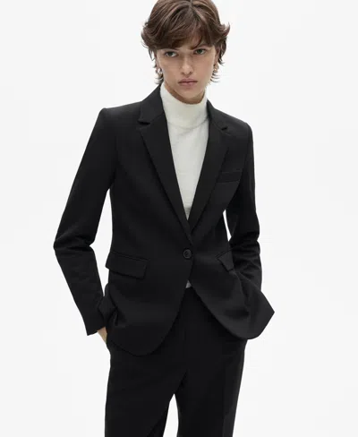 Mango Women's Fitted Suit Jacket In Black