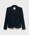 Mango Slim Fit Suit Jacket In Blue