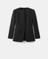 Mango Selection Fitted Suit Jacket In Black