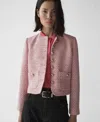 Mango Tweed Jacket In Pink