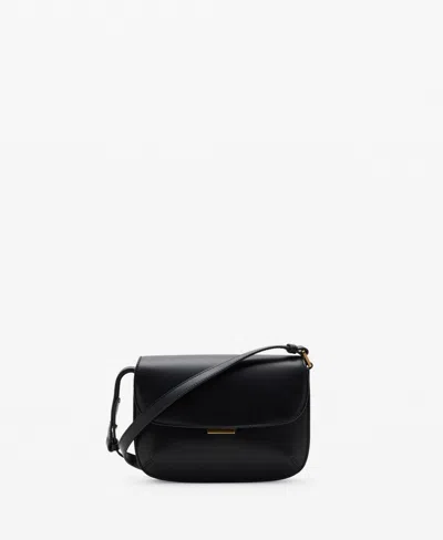 Mango Women's Flap Crossbody Bag In Black