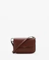 Mango Women's Flap Crossbody Bag In Brown