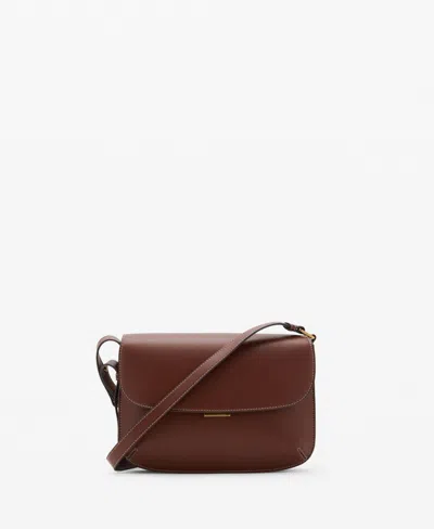 Mango Women's Flap Crossbody Bag In Brown
