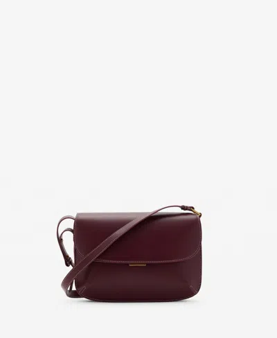 Mango Women's Flap Crossbody Bag In Burgundy