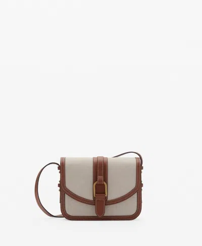 Mango Women's Flap Crossbody Bag In Leather