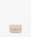 Mango Women's Flap Crossbody Bag In White