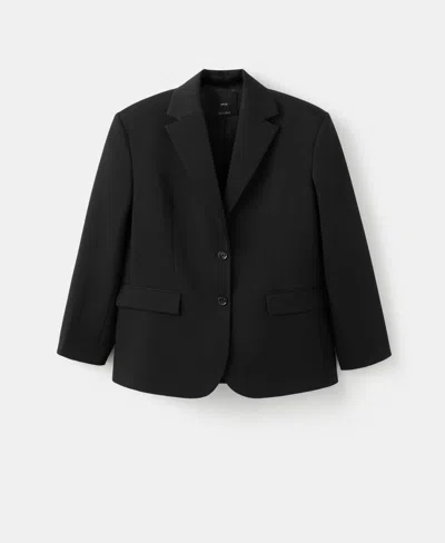 Mango Women's Flap Pockets Straight Blazer In Black