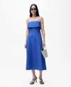 Mango Women's Flared Cotton Dress In Blue