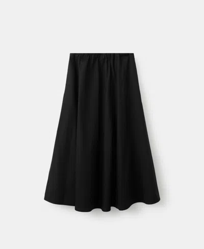 Mango Women's Flared Cotton Skirt In Black