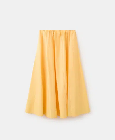 Mango Women's Flared Cotton Skirt In Yellow
