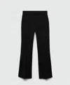 Mango Women's Flared Flowing Pants In Black