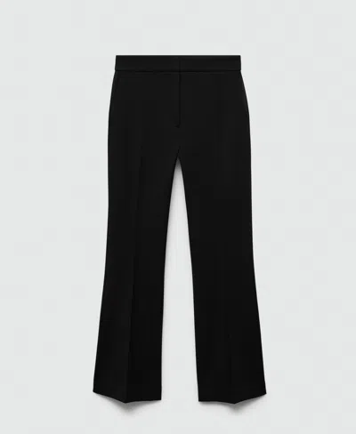 Mango Women's Flared Flowing Pants In Black