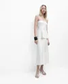 Mango Women's Flared Knitted Skirt In Ecru