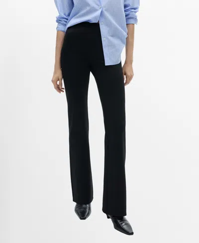 Mango Women's Flared Leggings In Black