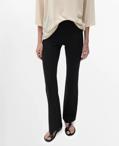 Mango Women's Flared Leggings In Black