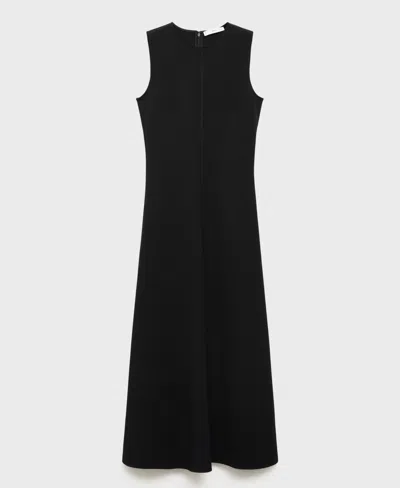 Mango Women's Flared Midi-dress In Black
