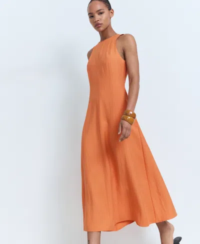 Mango Women's Flared Midi-dress In Pink