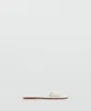 Mango Women's Flat Leather Sandals In Multi
