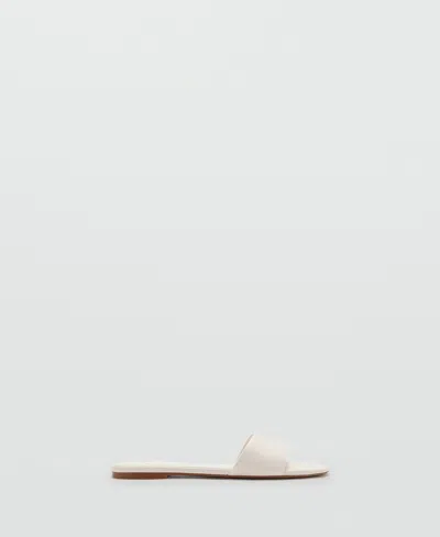 Mango Women's Flat Leather Sandals In Multi