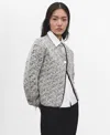Mango Flecked Two Button Jacket In Black