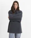 Mango Oversize High Pile Fleece Half Zip Pullover In Blue