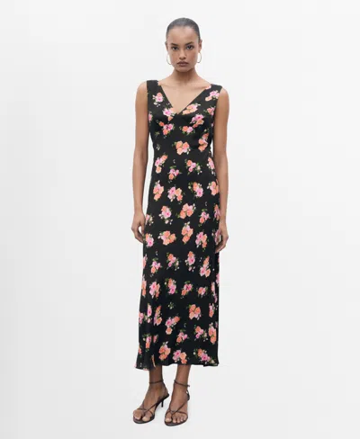 MANGO WOMEN'S FLORAL MIDI DRESS
