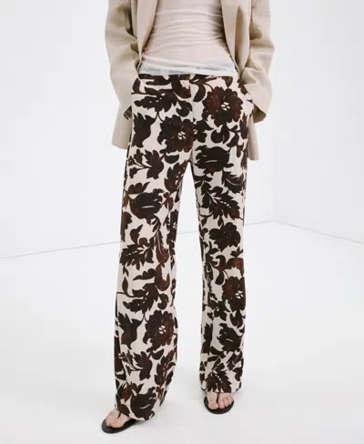 MANGO WOMEN'S FLORAL PRINT PANTS