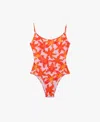 Mango Maillot De Bain Imprimé Fleuri Rose - Femme - L -  In Orange