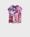 Mango Floral Print Scarf Top In Multi