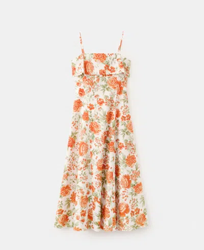 Mango Women's Floral-print Flared Dress In Multi