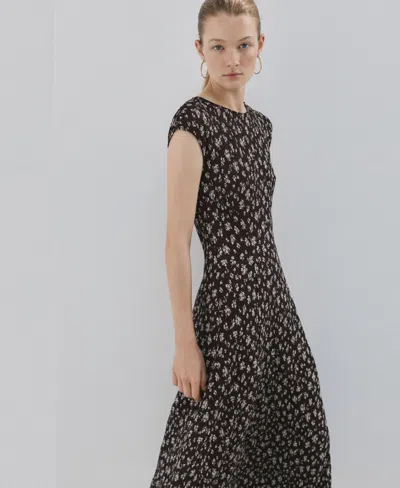 Mango Women's Floral-print Midi-dress In Brown