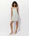 Mango Shirred Minidress In Multi