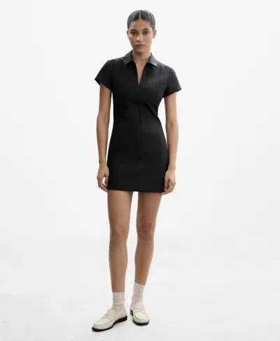 MANGO WOMEN'S FLOWY PUFFED-SLEEVE DRESS