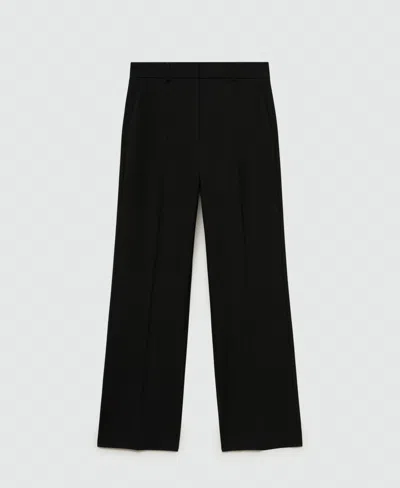 Mango Women's Flowy Straight-fit Pants In Black