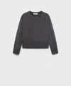 Mango Women's Fluid Cotton Sweatshirt In Gray