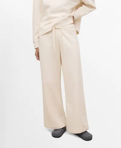 Mango Women's Fluid Long Cotton Pants In Neutral