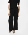 Mango Women's Fluid Pleated Trousers In Black